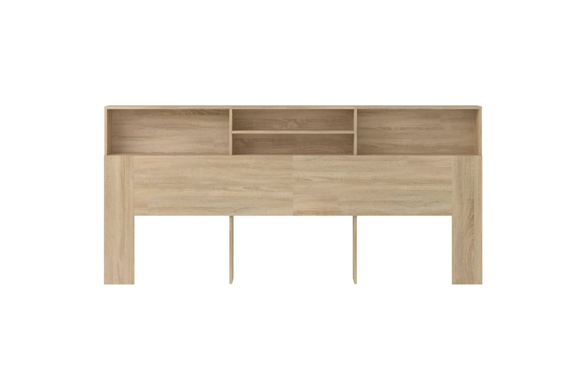beBasic Sängynpääty säilytystilalla Sonoma-tammi 220x19x103,5 cm - Ruskea - Huonekalut - Sänky - Sängyn lisävarusteet & sängynpäädyt - Sängynpääty