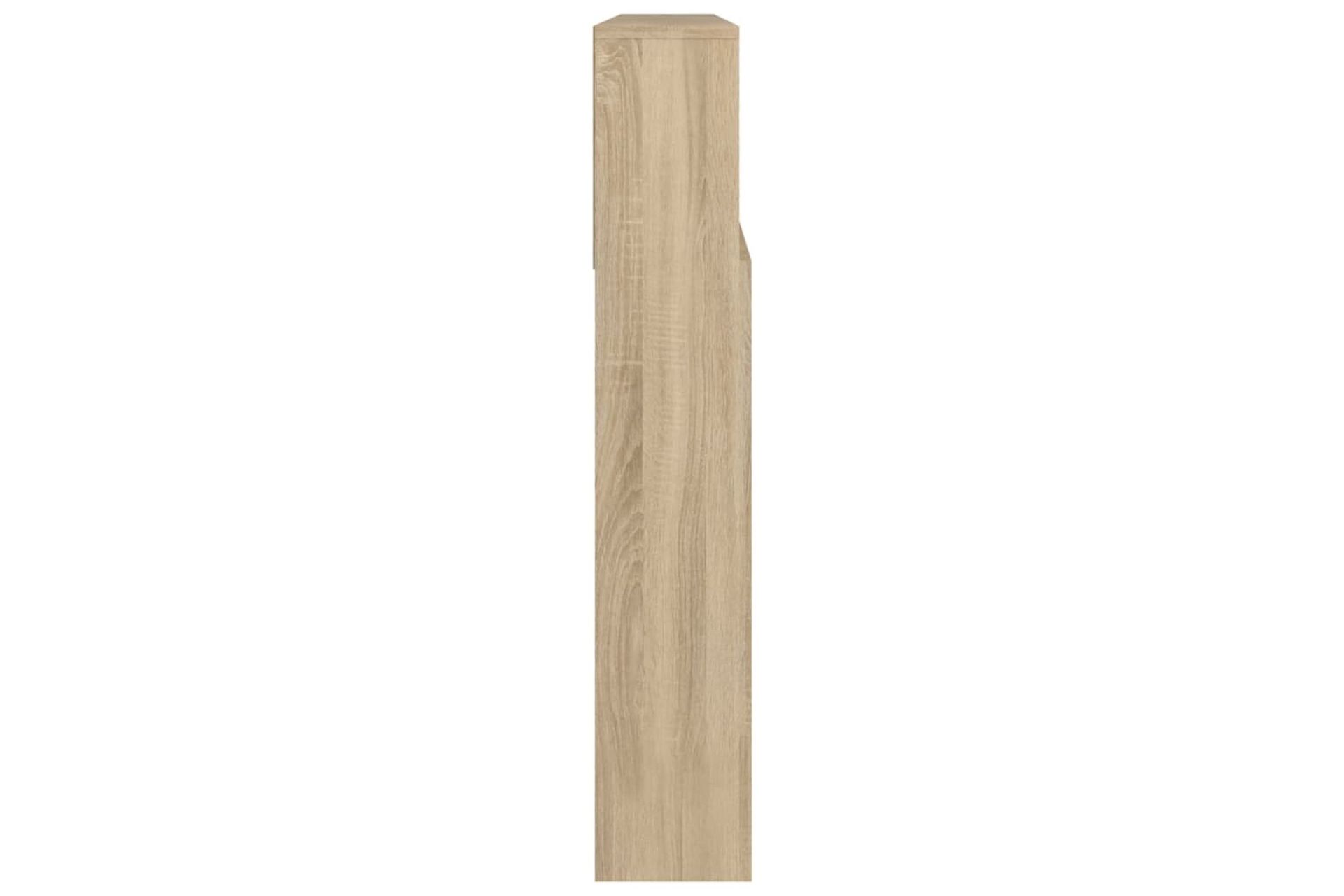 beBasic Sängynpääty säilytystilalla Sonoma-tammi 220x19x103,5 cm - Ruskea - Huonekalut - Sänky - Sängyn lisävarusteet & sängynpäädyt - Sängynpääty
