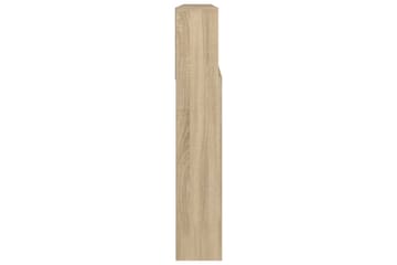 beBasic Sängynpääty säilytystilalla Sonoma-tammi 220x19x103,5 cm - Ruskea - Huonekalut - Sänky - Sängyn lisävarusteet & sängynpäädyt - Sängynpääty