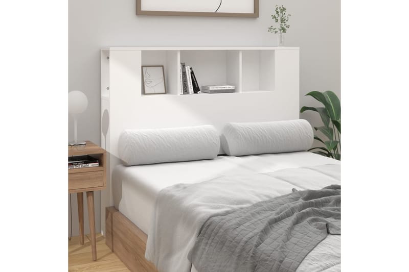 beBasic Sängynpääty säilytystilalla valkoinen 120x18,5x104,5 cm - Valkoinen - Huonekalut - Sänky - Sängyn lisävarusteet & sängynpäädyt - Sängynpääty
