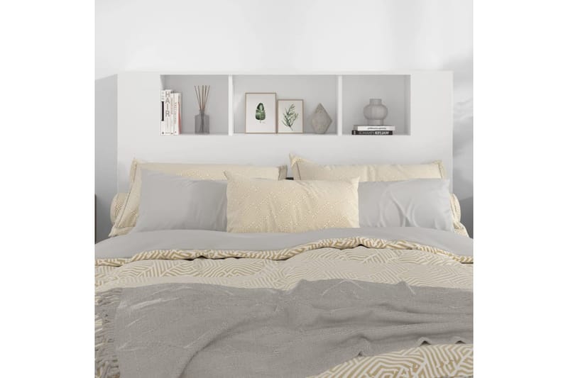 beBasic Sängynpääty säilytystilalla valkoinen 140x18,5x104,5 cm - Valkoinen - Huonekalut - Sänky - Sängyn lisävarusteet & sängynpäädyt - Sängynpääty