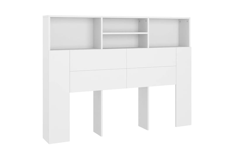 beBasic Sängynpääty säilytystilalla valkoinen 140x19x103,5 cm - Valkoinen - Huonekalut - Sänky - Sängyn lisävarusteet & sängynpäädyt - Sängynpääty