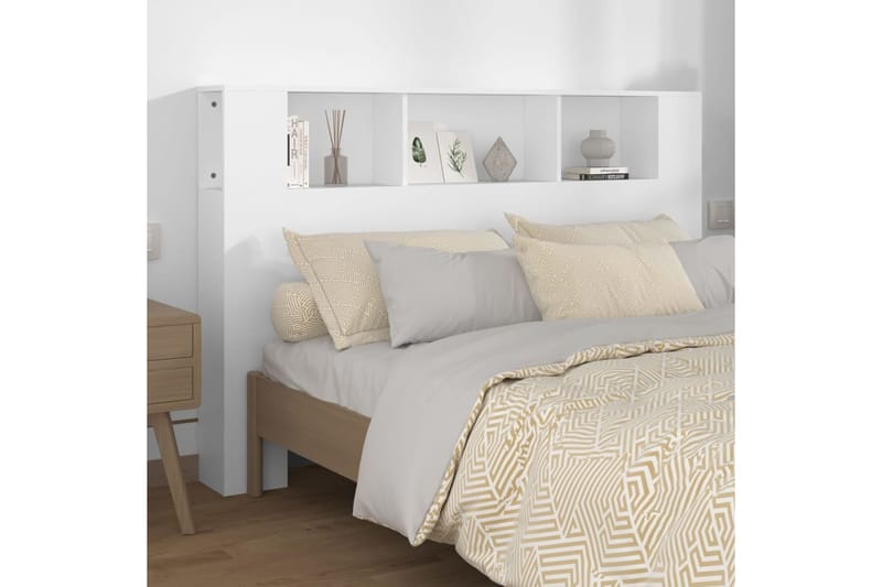 beBasic Sängynpääty säilytystilalla valkoinen 160x18,5x104,5 cm - Valkoinen - Huonekalut - Sänky - Sängyn lisävarusteet & sängynpäädyt - Sängynpääty