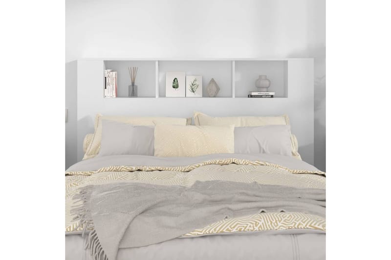 beBasic Sängynpääty säilytystilalla valkoinen 160x18,5x104,5 cm - Valkoinen - Huonekalut - Sänky - Sängyn lisävarusteet & sängynpäädyt - Sängynpääty