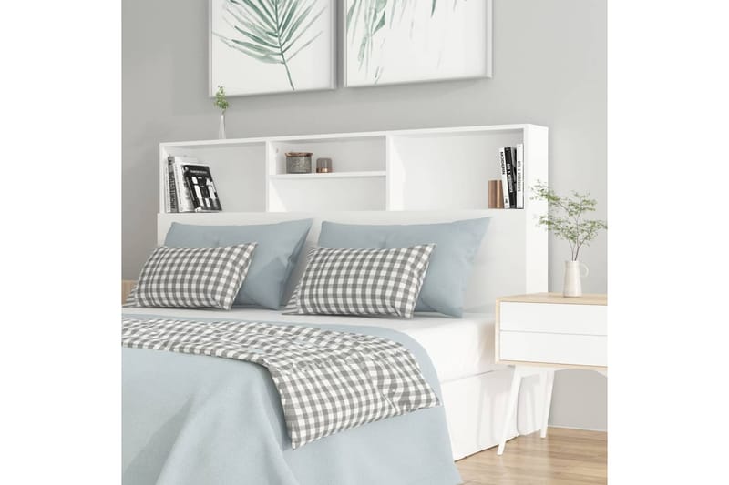 beBasic Sängynpääty säilytystilalla valkoinen 160x19x103,5 cm - Valkoinen - Huonekalut - Sänky - Sängyn lisävarusteet & sängynpäädyt - Sängynpääty