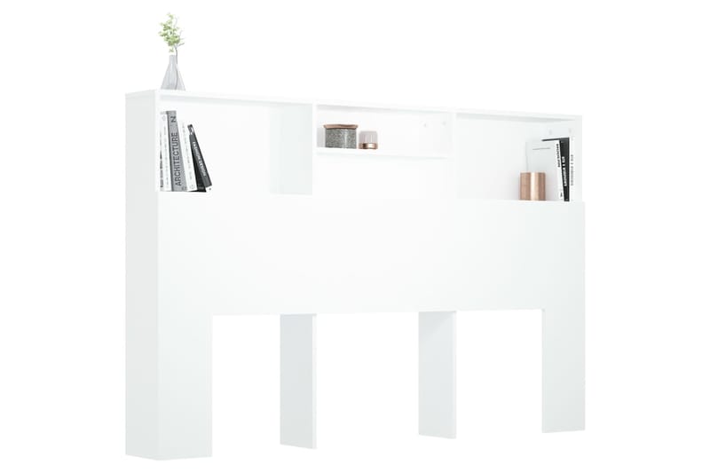 beBasic Sängynpääty säilytystilalla valkoinen 160x19x103,5 cm - Valkoinen - Huonekalut - Sänky - Sängyn lisävarusteet & sängynpäädyt - Sängynpääty