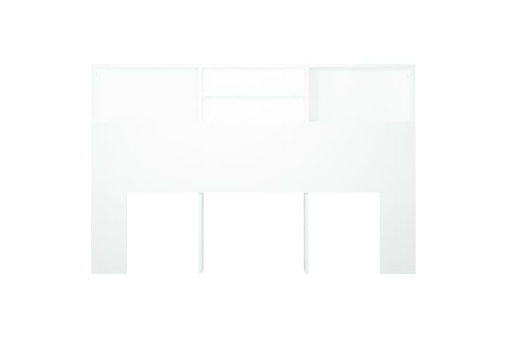 beBasic Sängynpääty säilytystilalla valkoinen 160x19x103,5 cm - Valkoinen - Sängynpääty