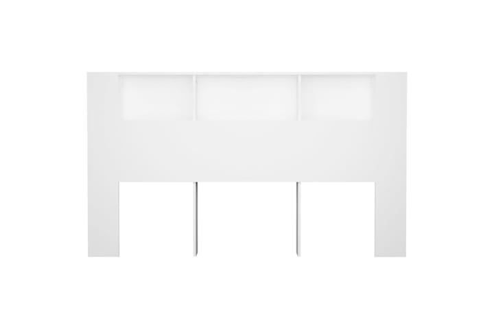 beBasic Sängynpääty säilytystilalla valkoinen 180x18,5x104,5 cm - Valkoinen - Sängynpääty