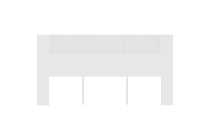 beBasic Sängynpääty säilytystilalla valkoinen 200x18,5x104,5 cm - Valkoinen - Sängynpääty