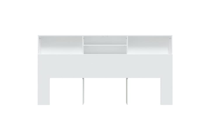 beBasic Sängynpääty säilytystilalla valkoinen 200x19x103,5 cm - Valkoinen - Sängynpääty