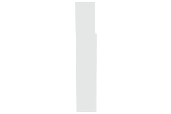 beBasic Sängynpääty säilytystilalla valkoinen 200x19x103,5 cm - Valkoinen - Sängynpääty