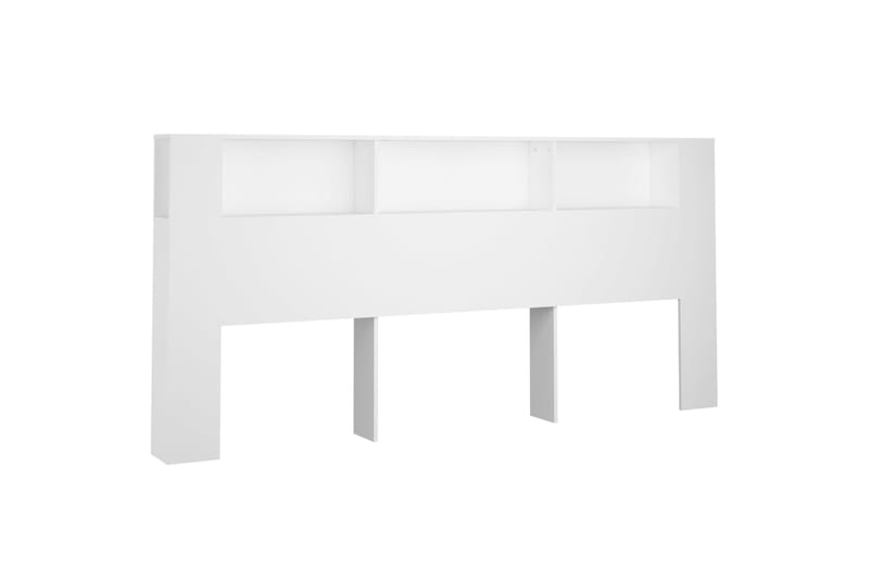 beBasic Sängynpääty säilytystilalla valkoinen 220x18,5x104,5 cm - Valkoinen - Huonekalut - Sänky - Sängyn lisävarusteet & sängynpäädyt - Sängynpääty