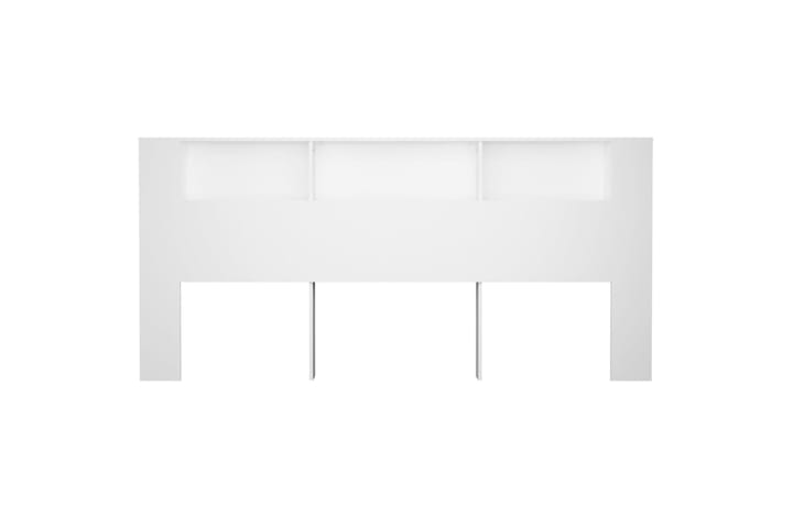 beBasic Sängynpääty säilytystilalla valkoinen 220x18,5x104,5 cm - Valkoinen - Sängynpääty