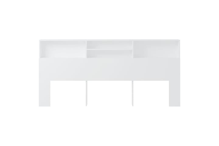 beBasic Sängynpääty säilytystilalla valkoinen 220x19x103,5 cm - Valkoinen - Sängynpääty