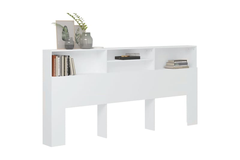 beBasic Sängynpääty säilytystilalla valkoinen 220x19x103,5 cm - Valkoinen - Huonekalut - Sänky - Sängyn lisävarusteet & sängynpäädyt - Sängynpääty