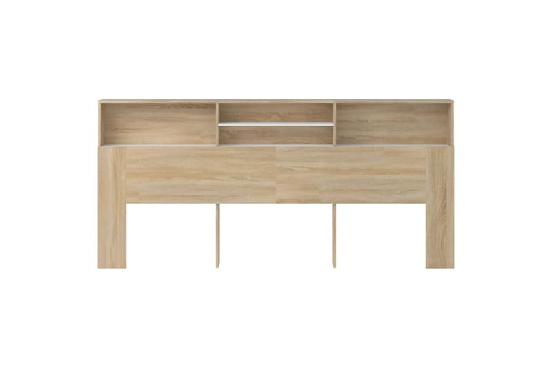 beBasic Sängynpääty säilytystilalla valk./Sonoma-tammi 220x19x103,5 cm - Beige - Huonekalut - Sänky - Sängyn lisävarusteet & sängynpäädyt - Sängynpääty