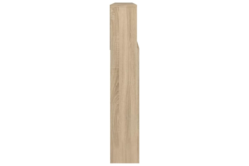 beBasic Sängynpääty säilytystilalla valk./Sonoma-tammi 220x19x103,5 cm - Beige - Huonekalut - Sänky - Sängyn lisävarusteet & sängynpäädyt - Sängynpääty