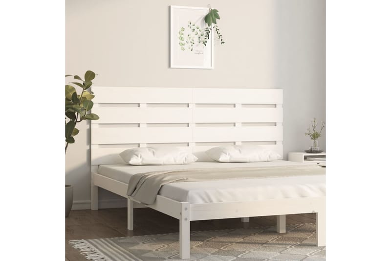 beBasic Sängynpääty valkoinen 140x3x80 cm täysi mänty - Valkoinen - Huonekalut - Sänky - Sängyn lisävarusteet & sängynpäädyt - Sängynpääty