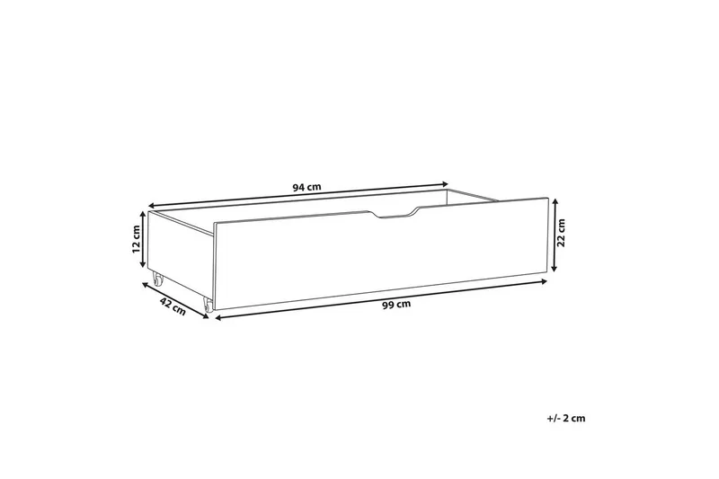 Förvaringslådor för säng Beliani Olendon set om 2 Ljus trä White - Huonekalut - Sänky - Sängyn lisävarusteet & sängynpäädyt - Sälepohjat