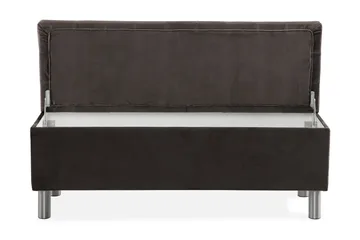 Ella sängynsäilytys 140 cm samettia kannella - Tummanruskea - Huonekalut - Sänky - Sängyn lisävarusteet & sängynpäädyt - Makuuhuoneen säilytys - Sängynpäätylaatikko
