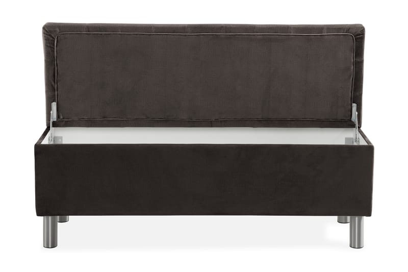 Ella sängynsäilytys 140 cm samettia kannella - Tummanruskea - Huonekalut - Sänky - Sängyn lisävarusteet & sängynpäädyt - Makuuhuoneen säilytys - Sängynpäätylaatikko
