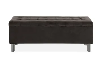 Ella sängynsäilytys 140 cm samettia kannella - Tummanruskea - Huonekalut - Sänky - Sängyn lisävarusteet & sängynpäädyt - Makuuhuoneen säilytys - Sängynpäätylaatikko