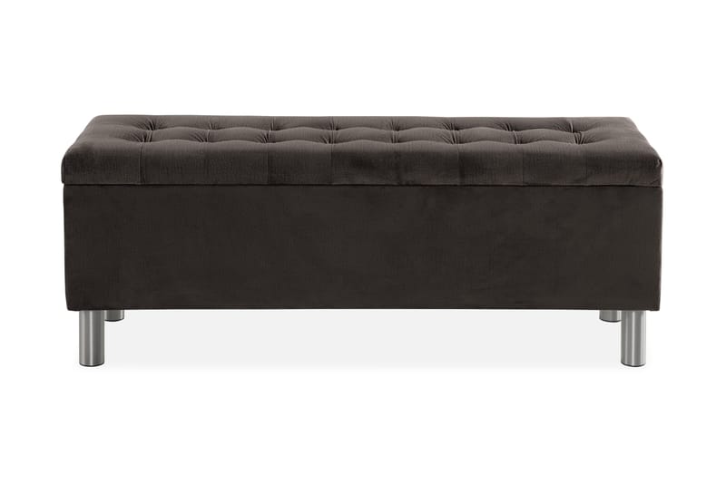 Ella sängynsäilytys 140 cm samettia kannella - Tummanruskea - Huonekalut - Sänky - Sängyn lisävarusteet & sängynpäädyt - Makuuhuoneen säilytys - Sängynpäätylaatikko