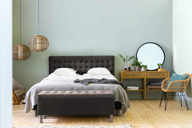 Ella sängynsäilytys 140 cm samettia kannella - Tummanruskea - Huonekalut - Sänky - Sängyn lisävarusteet & sängynpäädyt - Makuuhuoneen säilytys - Sängynpäätylaatikko