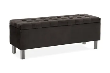 Ella sängynsäilytys 140 cm samettia kannella - Tummanruskea - Huonekalut - Sänky - Sängyn lisävarusteet & sängynpäädyt - Makuuhuoneen säilytys - Sängynpäätylaatikko