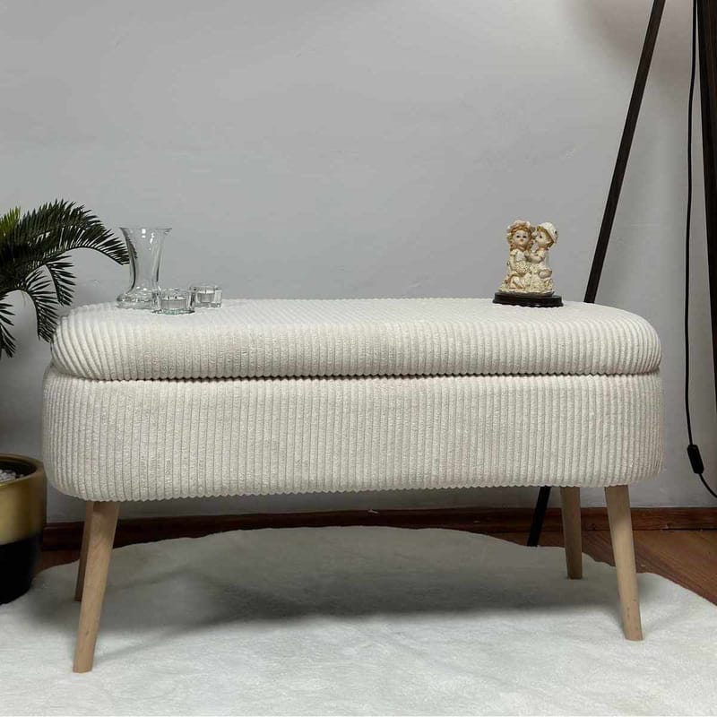 Pouffe with Storage Atelier Del Sofa Kermanvärinen - Huonekalut - Sänky - Sängyn lisävarusteet & sängynpäädyt - Makuuhuoneen säilytys - Sängynpäätylaatikko