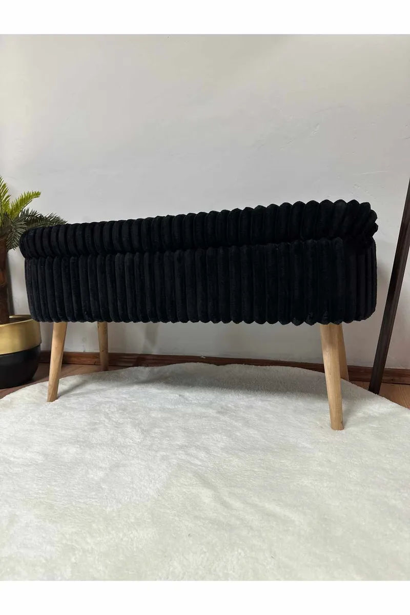 Pouffe with Storage Atelier Del Sofa Toscano Black - Huonekalut - Sänky - Sängyn lisävarusteet & sängynpäädyt - Makuuhuoneen säilytys - Sängynpäätylaatikko