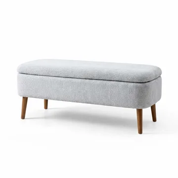 Pouffe with Storage Atelier Del Sofa Vaaleanharmaa