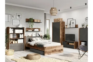 Sängynaluslaatikko Rathmore 140 cm - Harmaa - Huonekalut - Sänky - Sängyn lisävarusteet & sängynpäädyt - Makuuhuoneen säilytys - Sängynpäätylaatikko