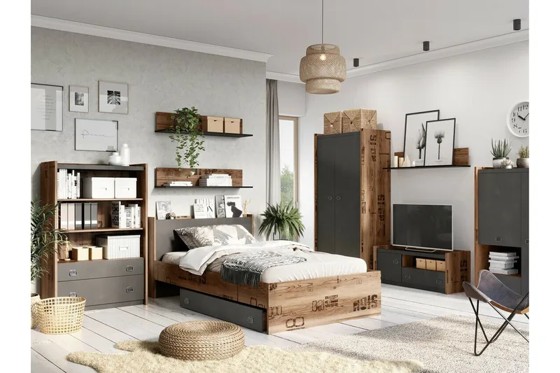 Sängynaluslaatikko Rathmore 140 cm - Harmaa - Huonekalut - Sänky - Sängyn lisävarusteet & sängynpäädyt - Makuuhuoneen säilytys - Sängynpäätylaatikko