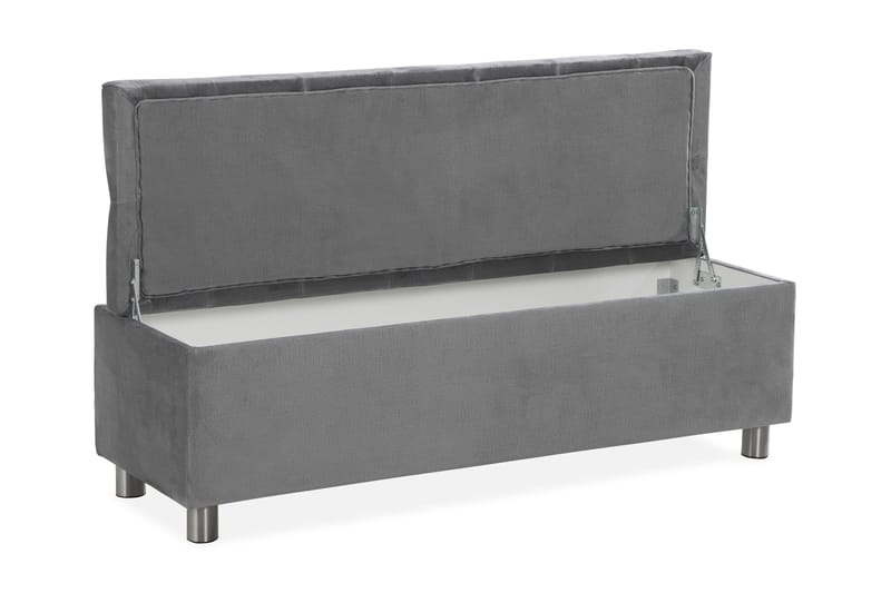 Sängynpäätyarkku Rebeca 140 cm - Harmaa - Huonekalut - Sänky - Sängyn lisävarusteet & sängynpäädyt - Makuuhuoneen säilytys - Sängynpäätylaatikko