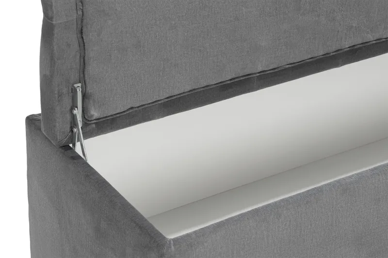 Sängynpäätyarkku Rebeca 140 cm - Harmaa - Huonekalut - Sänky - Sängyn lisävarusteet & sängynpäädyt - Makuuhuoneen säilytys - Sängynpäätylaatikko