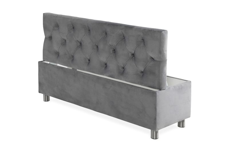 Sängynpäätyarkku Rebeca 140 cm - Harmaa - Huonekalut - Sänky - Sängyn lisävarusteet & sängynpäädyt - Makuuhuoneen säilytys - Sängynpäätylaatikko