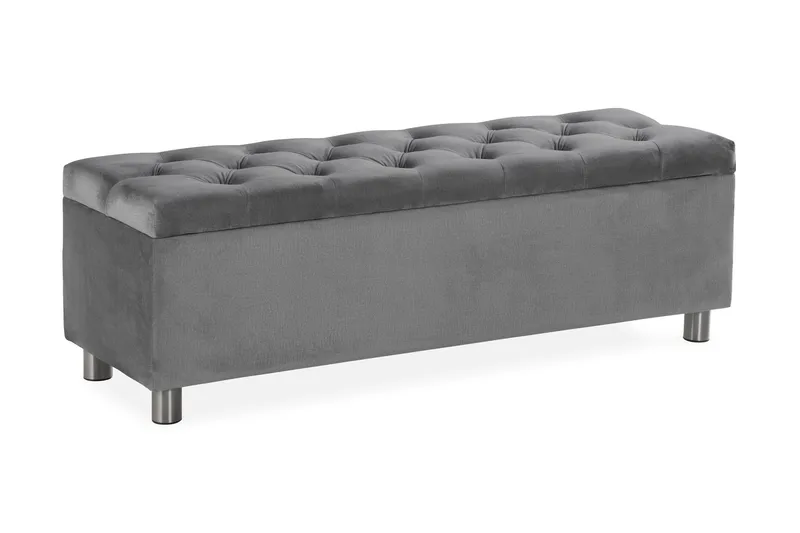 Sängynpäätyarkku Rebeca 140 cm - Harmaa - Huonekalut - Sänky - Sängyn lisävarusteet & sängynpäädyt - Makuuhuoneen säilytys - Sängynpäätylaatikko