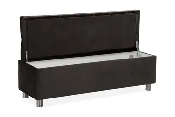 Sängynpäätyarkku Rebeca 140 cm - Musta - Huonekalut - Sänky - Sängyn lisävarusteet & sängynpäädyt - Makuuhuoneen säilytys - Sängynpäätylaatikko