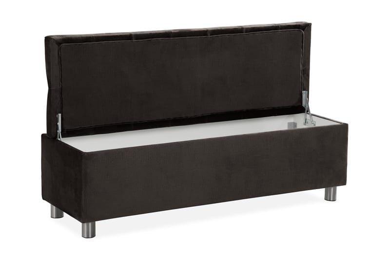 Sängynpäätyarkku Rebeca 140 cm - Musta - Huonekalut - Sänky - Sängyn lisävarusteet & sängynpäädyt - Makuuhuoneen säilytys - Sängynpäätylaatikko