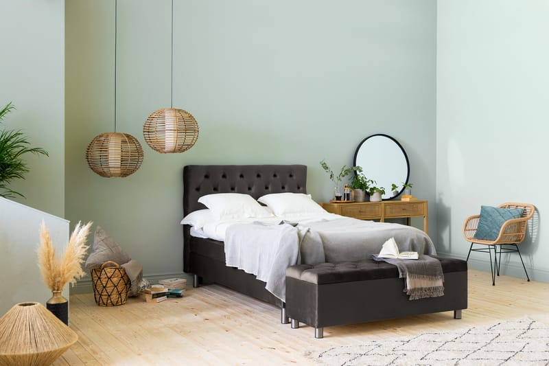 Sängynpäätyarkku Rebeca 140 cm - Musta - Huonekalut - Sänky - Sängyn lisävarusteet & sängynpäädyt - Makuuhuoneen säilytys - Sängynpäätylaatikko