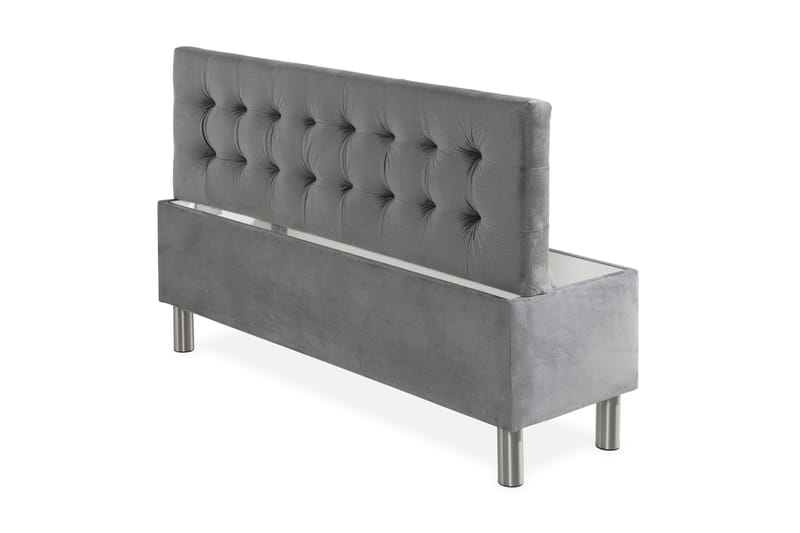 Sängynpäätyarkku Rebeca 140 cm Neliö - Harmaa - Huonekalut - Sänky - Sängyn lisävarusteet & sängynpäädyt - Makuuhuoneen säilytys - Sängynpäätylaatikko