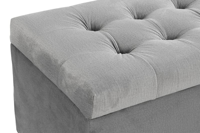 Sängynpäätyarkku Rebeca 140 cm Neliö - Harmaa - Huonekalut - Sänky - Sängyn lisävarusteet & sängynpäädyt - Makuuhuoneen säilytys - Sängynpäätylaatikko