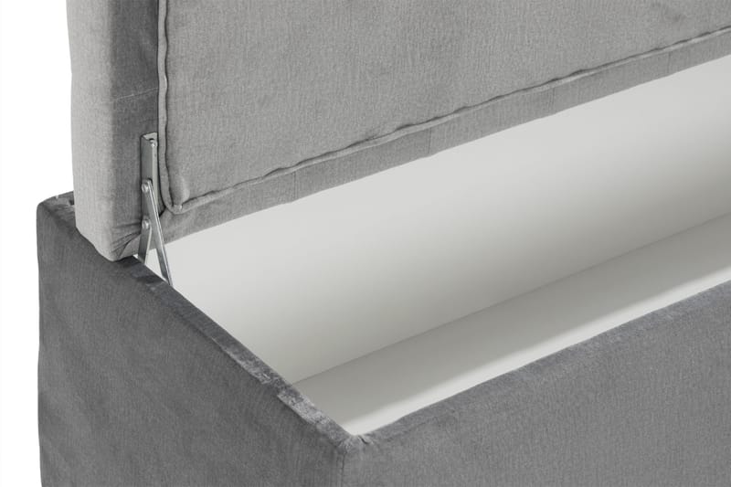 Sängynpäätyarkku Rebeca 140 cm Neliö - Harmaa - Huonekalut - Sänky - Sängyn lisävarusteet & sängynpäädyt - Makuuhuoneen säilytys - Sängynpäätylaatikko