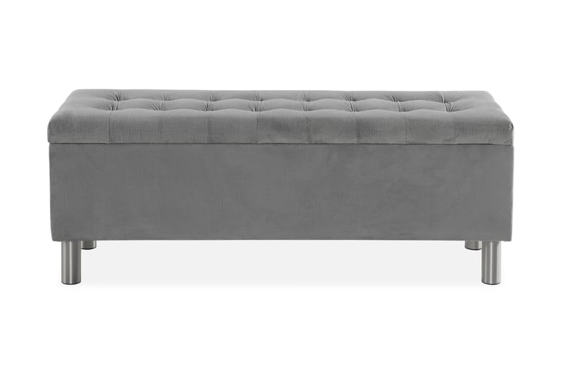 Sängynpäätyarkku Rebeca 140 cm Neliö - Harmaa - Huonekalut - Sänky - Sängyn lisävarusteet & sängynpäädyt - Makuuhuoneen säilytys - Sängynpäätylaatikko