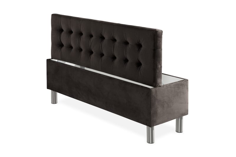 Sängynpäätyarkku Rebeca 140 cm Neliö - Musta - Huonekalut - Sänky - Sängyn lisävarusteet & sängynpäädyt - Makuuhuoneen säilytys - Sängynpäätylaatikko