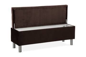 Sängynpäätyarkku Rebeca 140 cm Neliö - Ruskea - Huonekalut - Sänky - Sängyn lisävarusteet & sängynpäädyt - Makuuhuoneen säilytys - Sängynpäätylaatikko