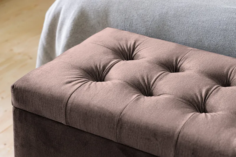 Sängynpäätyarkku Rebeca 140 cm Neliö - Ruskea - Huonekalut - Sänky - Sängyn lisävarusteet & sängynpäädyt - Makuuhuoneen säilytys - Sängynpäätylaatikko