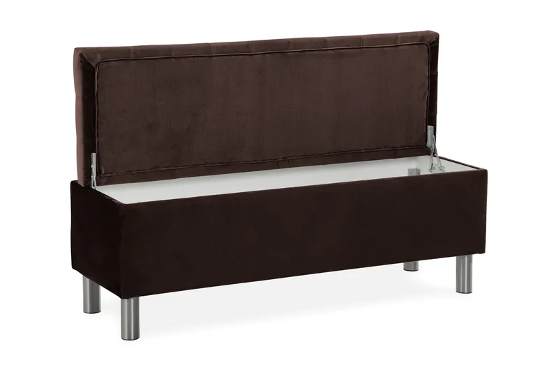 Sängynpäätyarkku Rebeca 140 cm Neliö - Ruskea - Huonekalut - Sänky - Sängyn lisävarusteet & sängynpäädyt - Makuuhuoneen säilytys - Sängynpäätylaatikko