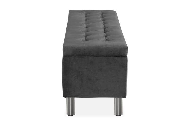 Sängynpäätyarkku Rebeca 140 cm Neliö - Tummanharmaa - Huonekalut - Sänky - Sängyn lisävarusteet & sängynpäädyt - Makuuhuoneen säilytys - Sängynpäätylaatikko